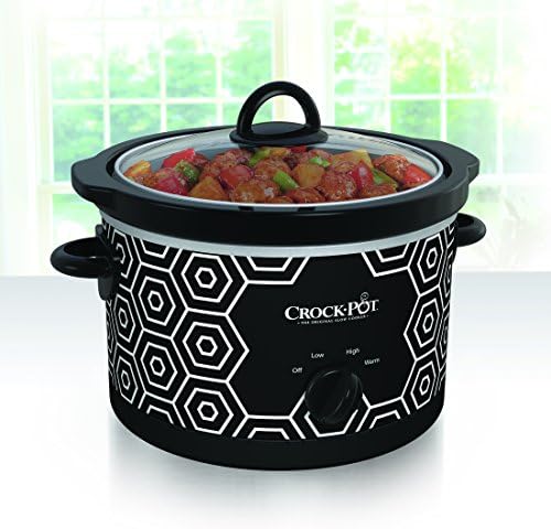 4.5 Quart Portable Slow Cooker – Black & White - Curated Catalog E7