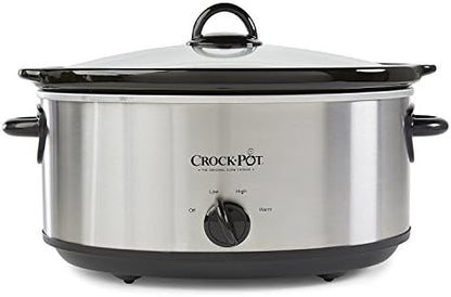 7 Quart Oval Manual Slow Cooker – Stainless Steel - Curated Catalog K7