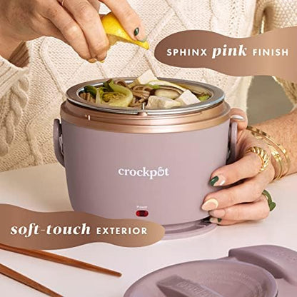 Electric Lunch Box Food Warmer 20oz – Blush Pink - Curated Catalog H0