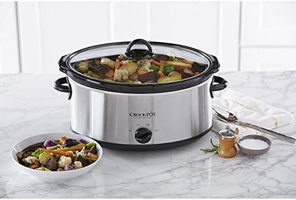 7 Quart Oval Manual Slow Cooker – Stainless Steel - Curated Catalog K7