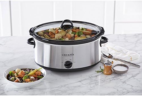 7 Quart Oval Manual Slow Cooker – Stainless Steel - Curated Catalog K7
