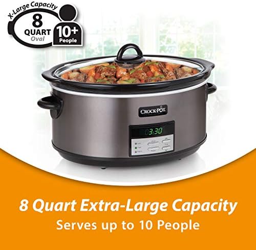 8 Quart Programmable Slow Cooker with Auto Warm - Curated Catalog Z8