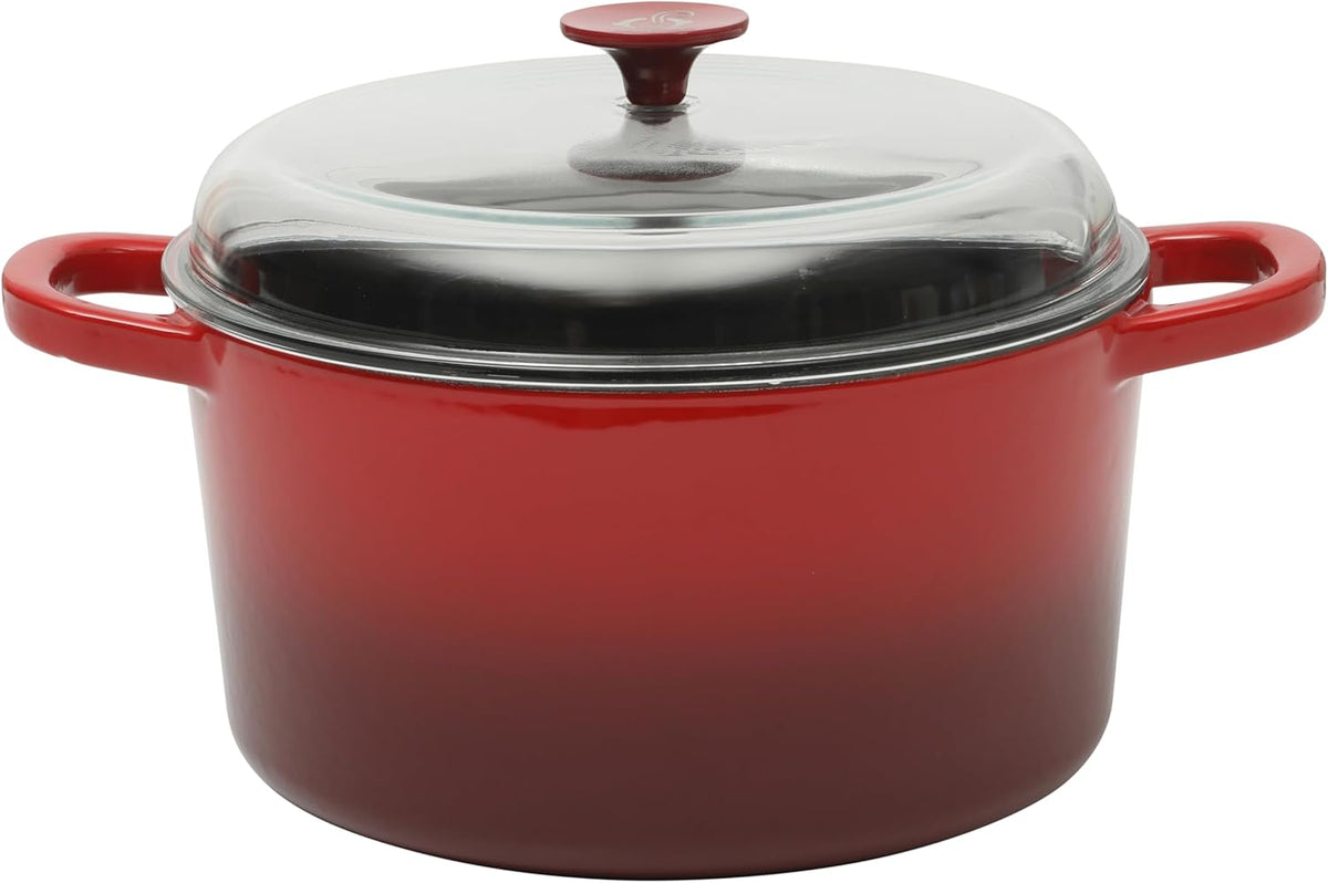 3 Quart Enameled Cast Iron Dutch Oven – Aqua - Curated Catalog T6