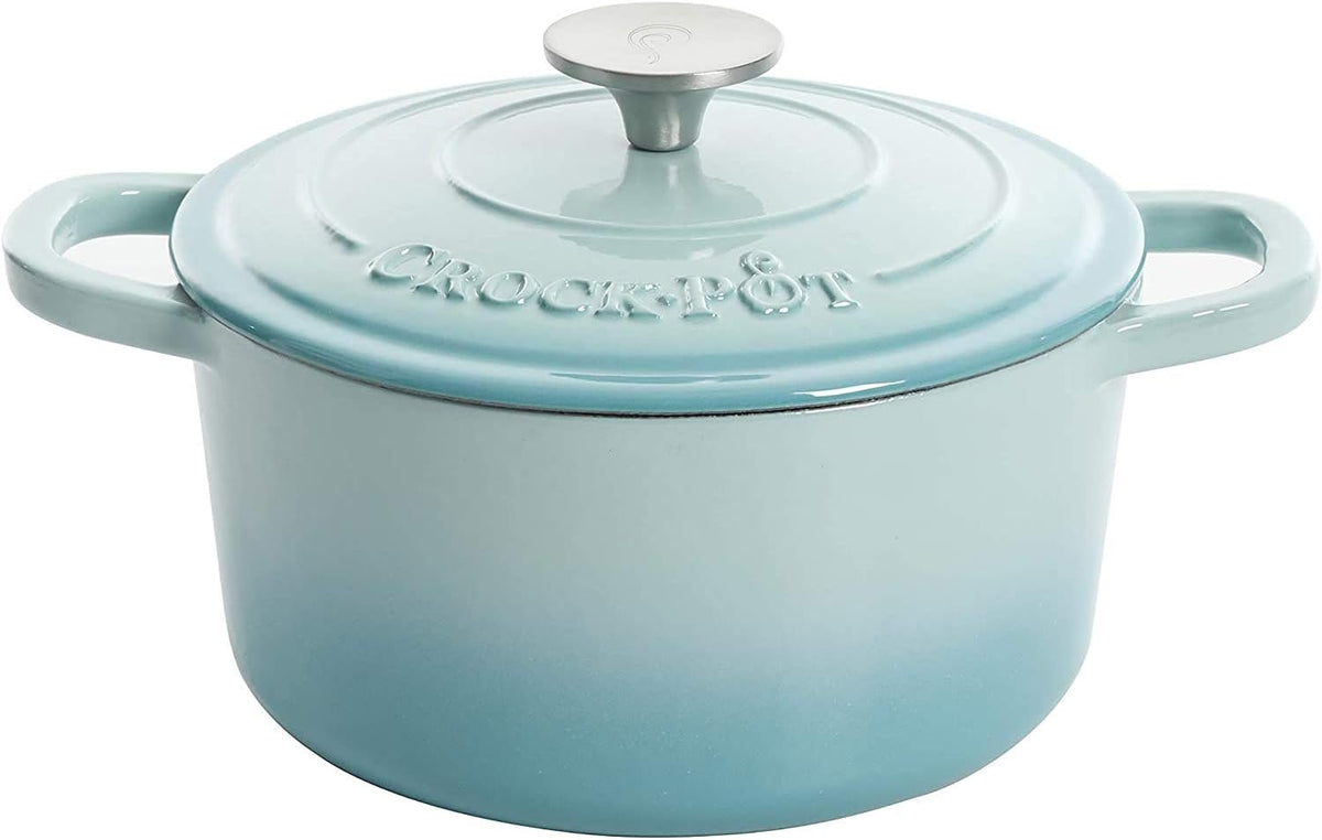 3 Quart Enameled Cast Iron Dutch Oven – Aqua - Curated Catalog P4