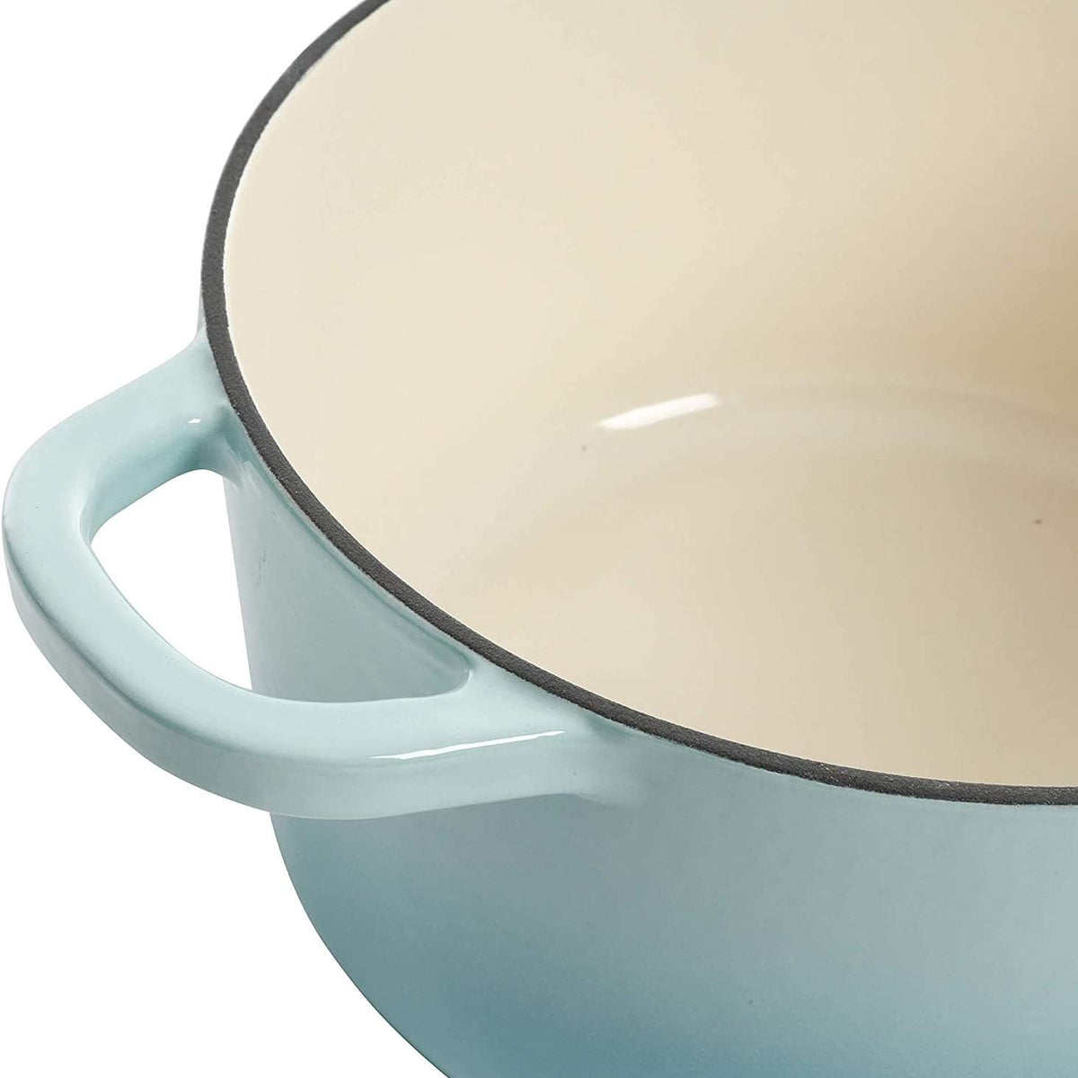 3 Quart Enameled Cast Iron Dutch Oven – Aqua - Curated Catalog T6