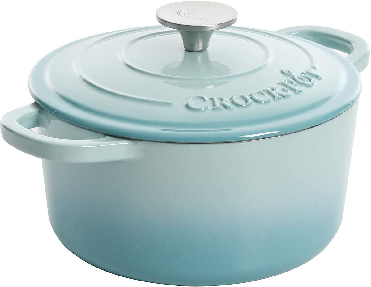 3 Quart Enameled Cast Iron Dutch Oven – Aqua - Curated Catalog T6